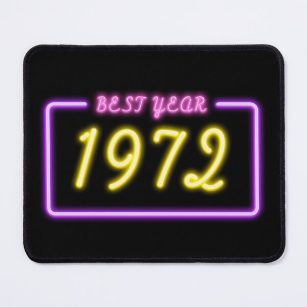 Item preview, BEST YEAR 1972 Neon Retro Design designed and sold by ArchersBoutique.