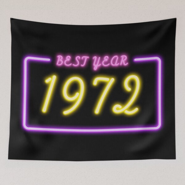 Item preview, BEST YEAR 1972 Neon Retro Design designed and sold by ArchersBoutique.