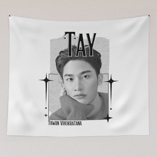 Item preview, Tay (Tawan Vihokratana) Thailand Actor  Thai drama Entertainment Scrapbook Collage Cozy Y2K Vintage Design designed and sold by HELL0WBELLO.