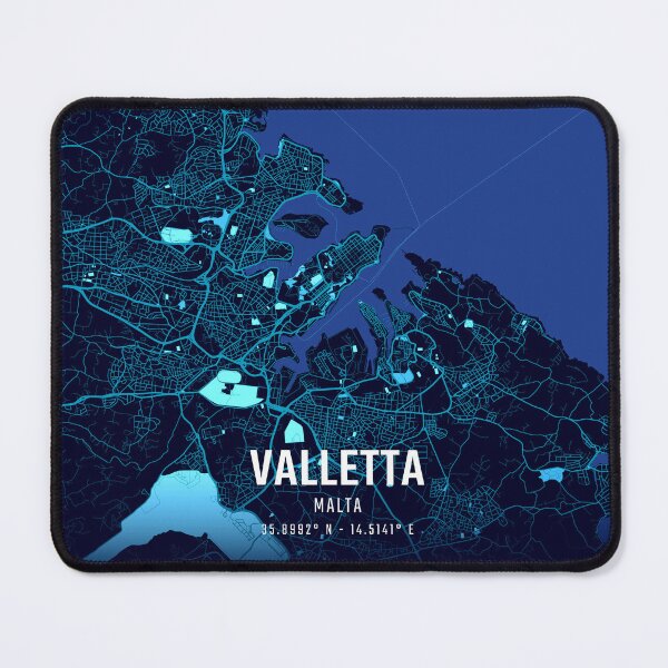 Item preview, Valletta Midnight City Map designed and sold by HomeLivingCo.