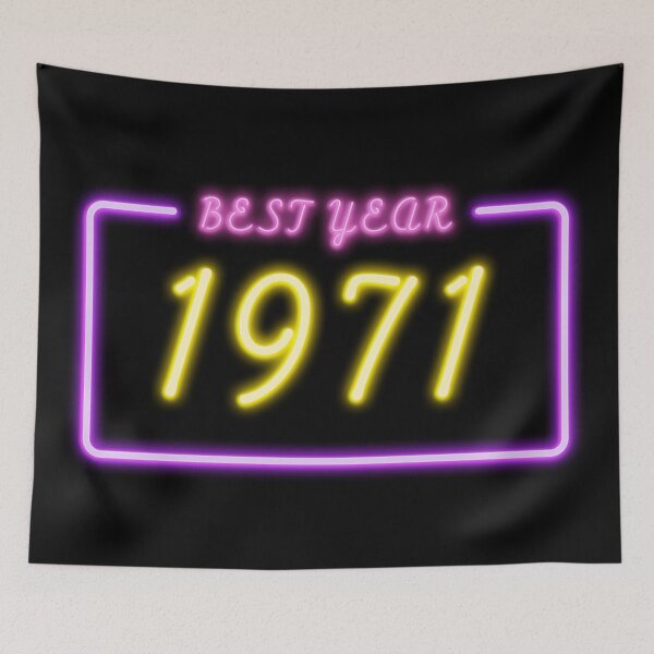Item preview, BEST YEAR 1971 Neon Retro Design designed and sold by ArchersBoutique.