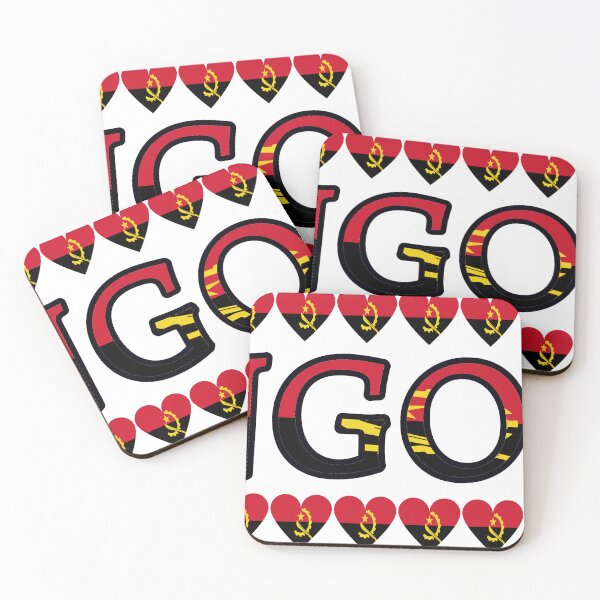 Item preview, Angola Flag Letters And Hearts designed and sold by TheIconSmith.