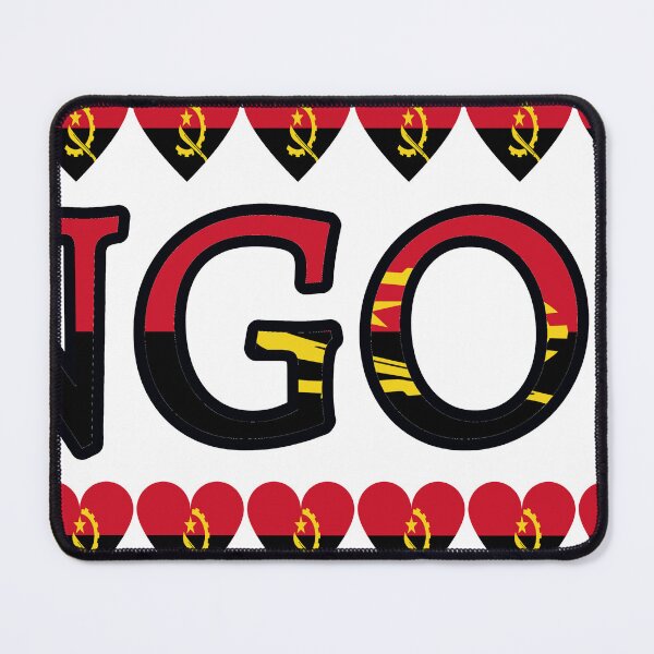 Item preview, Angola Flag Letters And Hearts designed and sold by TheIconSmith.