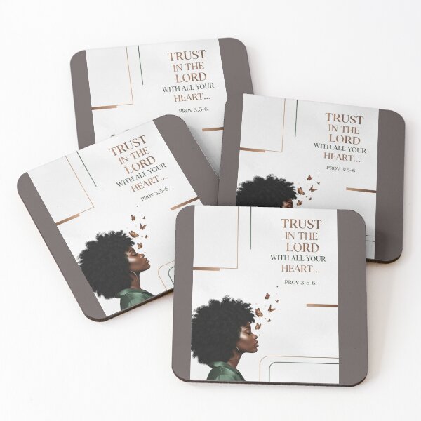 Item preview, : Proverbs 3:5–6 Afrocentric Minimalist Guidance Scripture Poster designed and sold by vineartstudio.