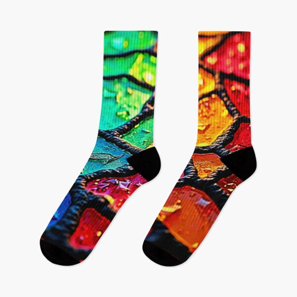 Item preview, Rainbow Stained Glass Close-Up Art designed and sold by Health And Fitness Posts e-Store.
