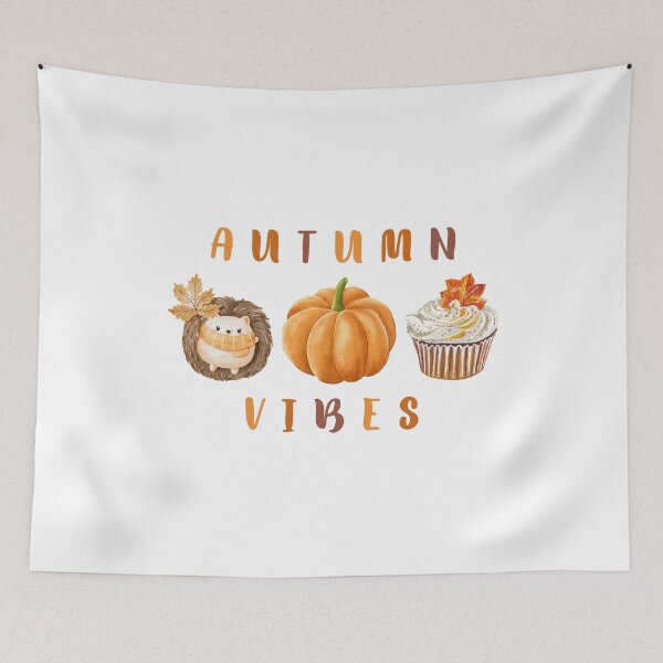 Item preview, Autumn Vibes – Hedgehog, Pumpkin & Fall Cupcake designed and sold by iamKRUK.