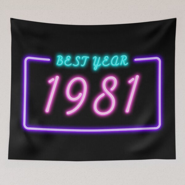 Item preview, BEST YEAR 1981 Neon Retro Design designed and sold by ArchersBoutique.