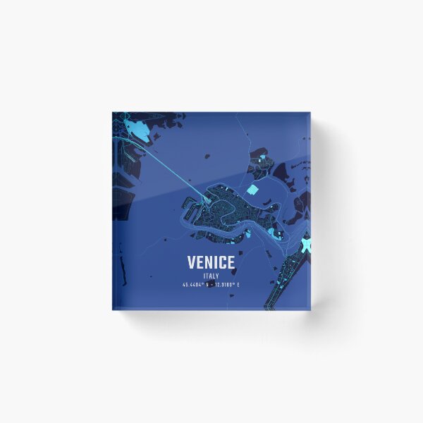 Item preview, Venice Midnight City Map designed and sold by HomeLivingCo.