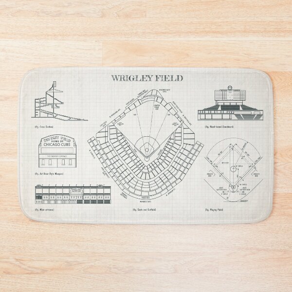 Item preview, Wrigley Field (Ivory Blueprint) designed and sold by BGALAXY.