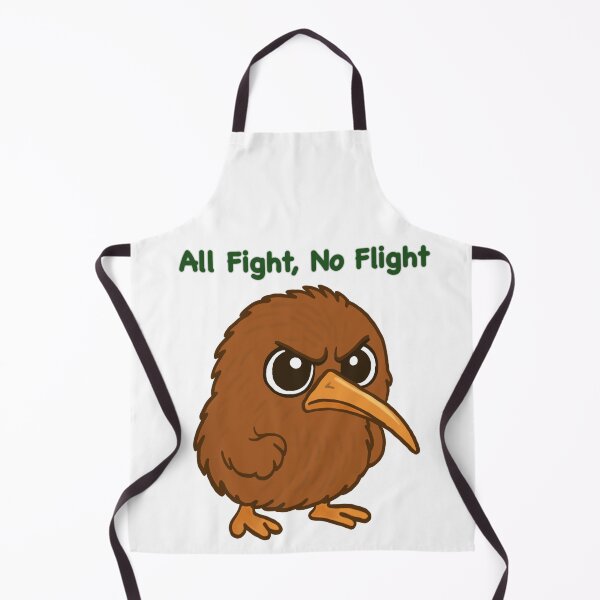 Item preview, All Fight No Flight – Cute Angry Kiwi Bird Illustration | Funny Kiwi Pun Design designed and sold by RivendellBird.
