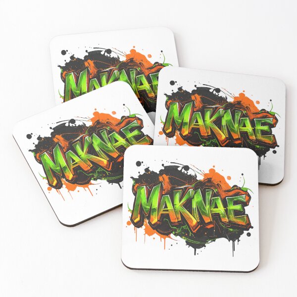 Item preview, Maknae hangul korean, streetstyle graffiti in green and orange - youngest of a group designed and sold by LiskoDesign.