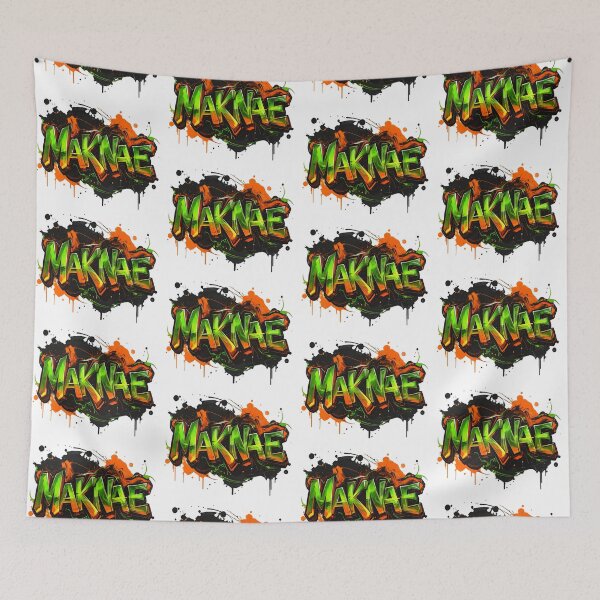 Item preview, Maknae hangul korean, streetstyle graffiti in green and orange - youngest of a group designed and sold by LiskoDesign.