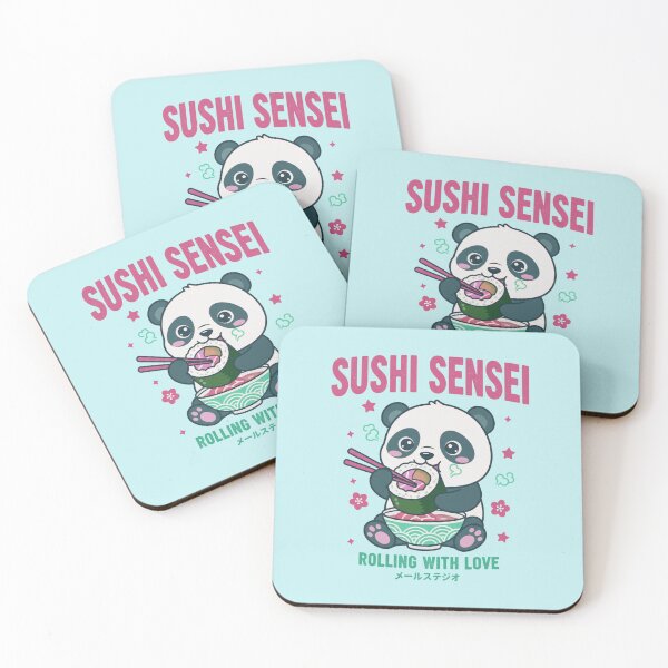Item preview, Sushi Sensei Rolling With Love - Cute Panda Eating Maki Roll designed and sold by AwesomeBeyondLimits.