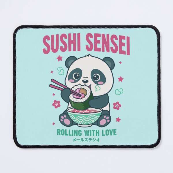 Item preview, Sushi Sensei Rolling With Love - Cute Panda Eating Maki Roll designed and sold by AwesomeBeyondLimits.