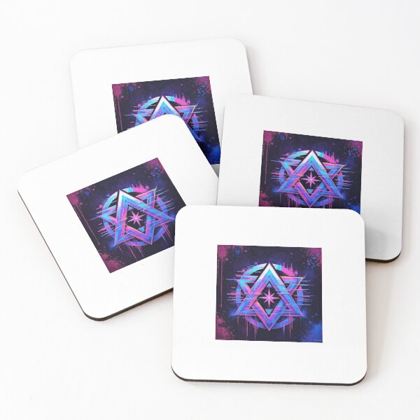 Item preview, Chrome Star Glitch – Neon Cyberpunk Symbol designed and sold by levpint.