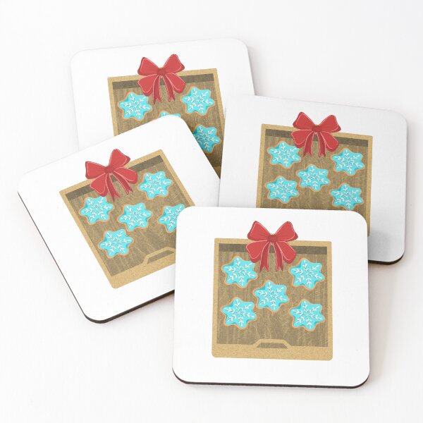 Item preview, Bright blue christmas cookies on a tray designed and sold by serenebookworm.