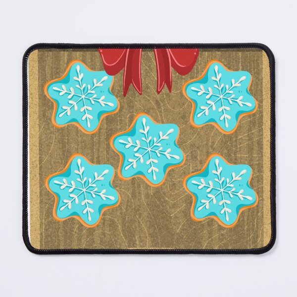 Item preview, Bright blue christmas cookies on a tray designed and sold by serenebookworm.