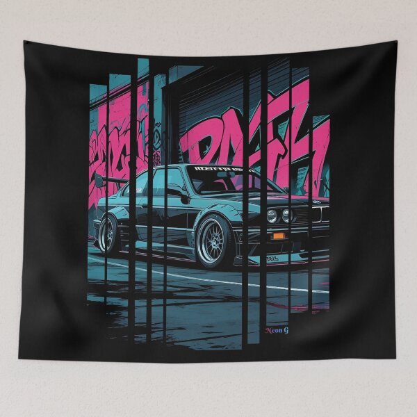 Item preview, B.W Power of the 3 series coupe with wide body kit, street racing vibe, high contrast neon colors 8 designed and sold by Neon G.