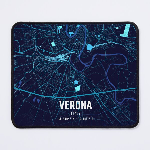 Item preview, Verona Midnight City Map designed and sold by HomeLivingCo.
