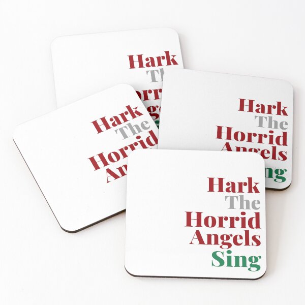Item preview, Hark The Horrid Angels Sing – Funny Christmas Quote – Artshole Typography designed and sold by Artshole.