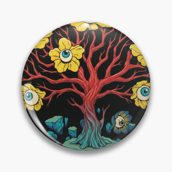 Item preview, Cosmic Eyes Oracle of the Void - Psychedelic Eyeball Tree Art designed and sold by AwesomeBeyondLimits.