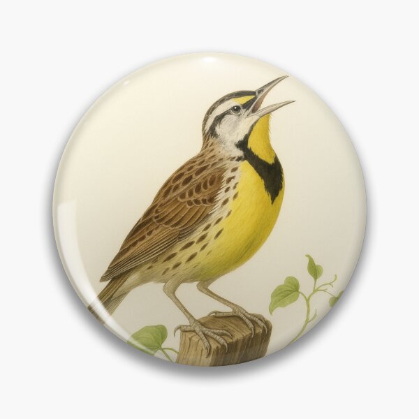 Item preview, Ornithological Print of a Meadowlark Singing designed and sold by Tridentulus.