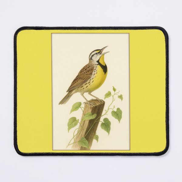 Item preview, Ornithological Print of a Meadowlark Singing designed and sold by Tridentulus.