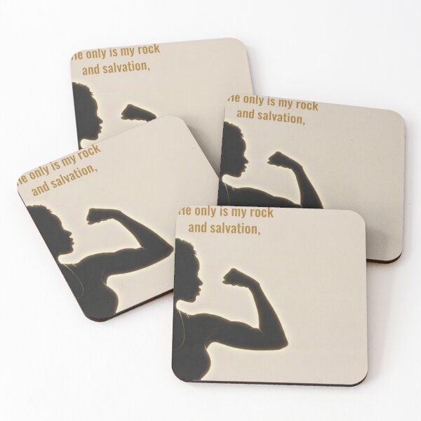 Item preview, Unshaken – Psalm 62:6 Strength Silhouette designed and sold by vineartstudio.
