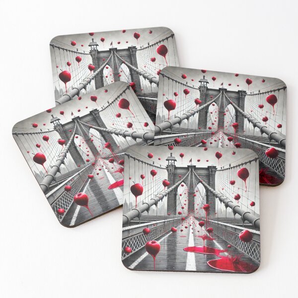 Item preview, Raining Apples Brooklyn Bridge designed and sold by Occupational  Horrors.