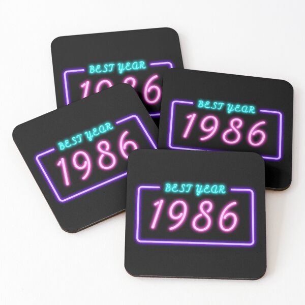 Item preview, BEST YEAR 1986 Neon Retro Design designed and sold by ArchersBoutique.