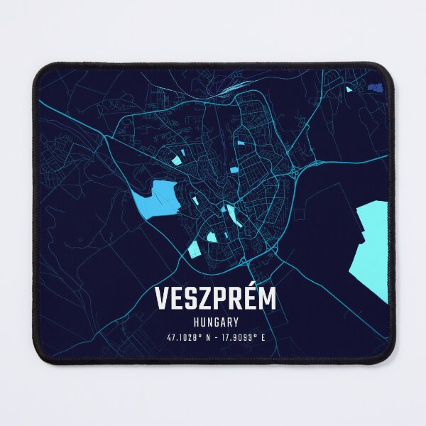 Item preview, Veszprém Midnight City Map designed and sold by HomeLivingCo.