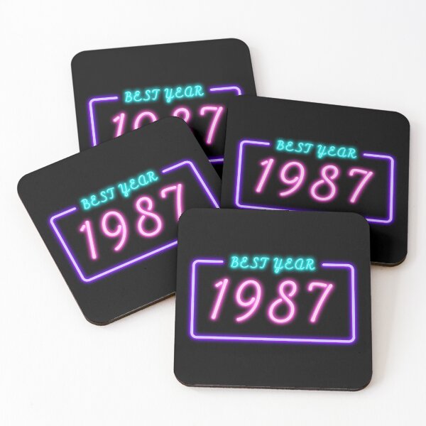 Item preview, BEST YEAR 1987 Neon Retro Design designed and sold by ArchersBoutique.