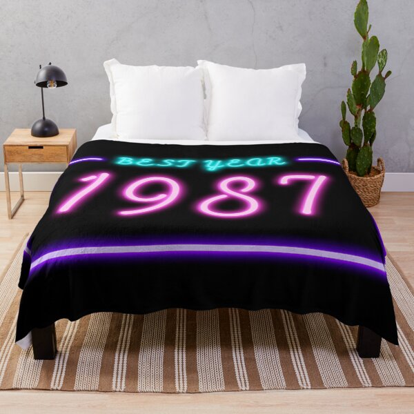Item preview, BEST YEAR 1987 Neon Retro Design designed and sold by ArchersBoutique.
