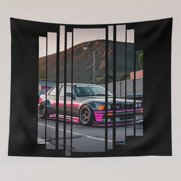 Item preview, B.W Power of the 3 series coupe with wide body kit, street racing vibe, high contrast neon colors 7 designed and sold by Neon G.