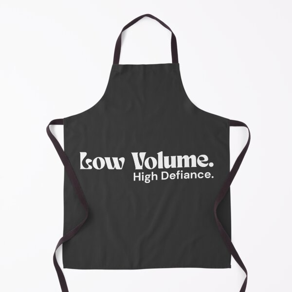 Item preview, Low Volume. High Defiance (White Text) – Soft Rebel Minimal Typography | RETL Aesthetic designed and sold by RETL.