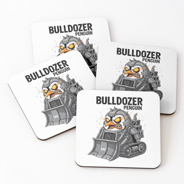 Item preview, Funny Bulldozer Penguin – Cute Cartoon Hybrid Animal Machine Design designed and sold by PunchText designs.