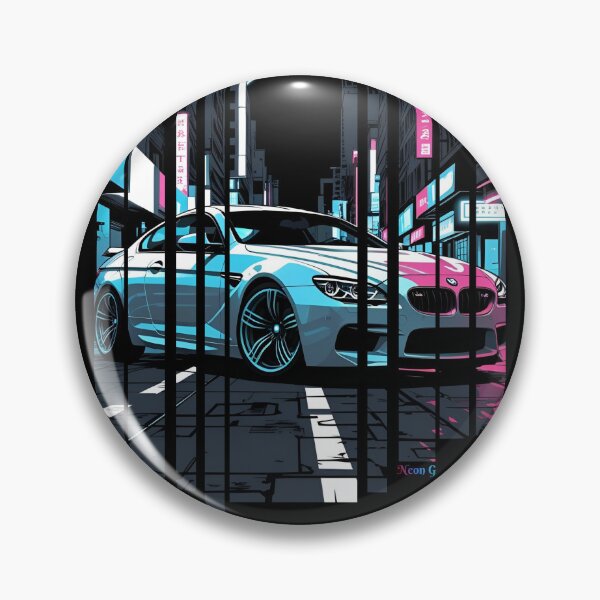 Item preview, B.W M6 Power of the 6 series coupe, street racing vibe, high contrast neon cyberpunk city 5 designed and sold by Neon G.