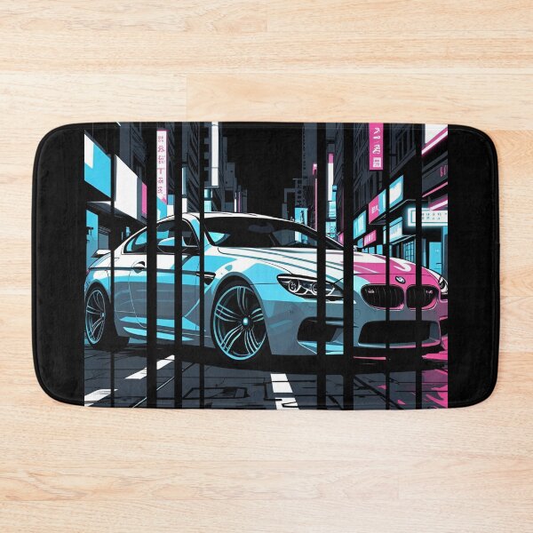 Item preview, B.W M6 Power of the 6 series coupe, street racing vibe, high contrast neon cyberpunk city 5 designed and sold by Neon G.