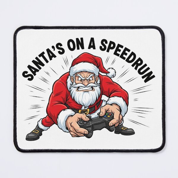 Item preview, Christmas on a Speedrun – Gamer Holiday Speedrun Design designed and sold by Ovaloon.