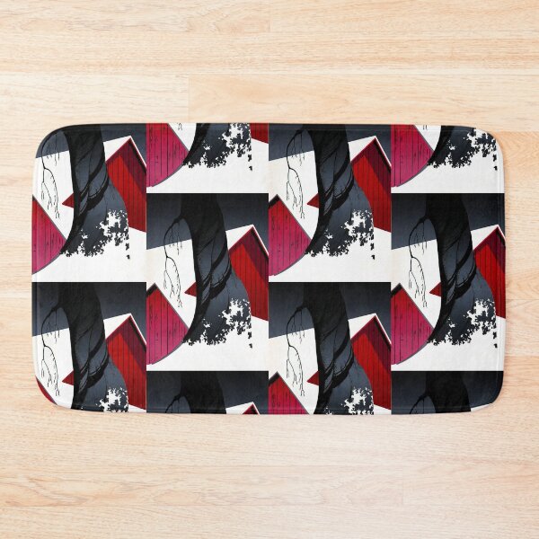 Item preview, Eyvind Earle - Red Barn And Grey Sky designed and sold by meldefiart.