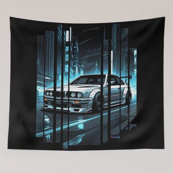 Item preview, B.W Power of the 3 series coupe with wide body kit, street racing vibe, high contrast neon colors 4 designed and sold by Neon G.