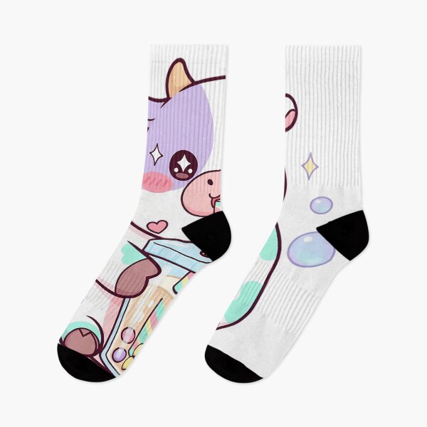 Item preview, Kawaii Cow Drinking Bubble Tea Boba Cute Pastel Animal|kawaii culture designed and sold by GiftsForge.