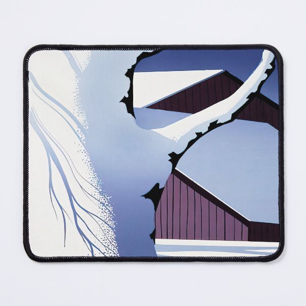 Item preview, Eyvind Earle - Red Barn And Tree Trunk designed and sold by meldefiart.