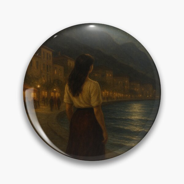 Item preview, Quiet Evening by the Warm Sea – Romantic Night Seaside Art by GGSTCraft designed and sold by ggstcraft.
