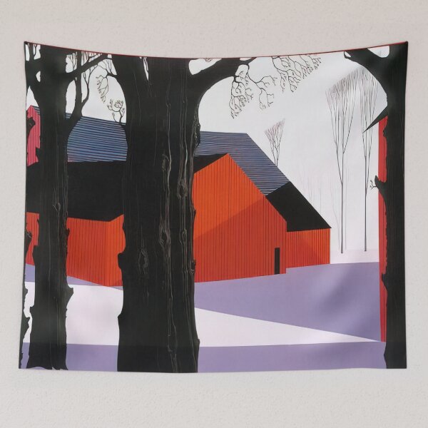 Item preview, Eyvind Earle - Red Barn designed and sold by meldefiart.