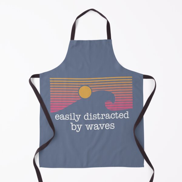 Artikelvorschau, Leicht ablenkbar von Wellen Retro Sonnenuntergang Surfen entworfen und verkauft von Steele-Art.