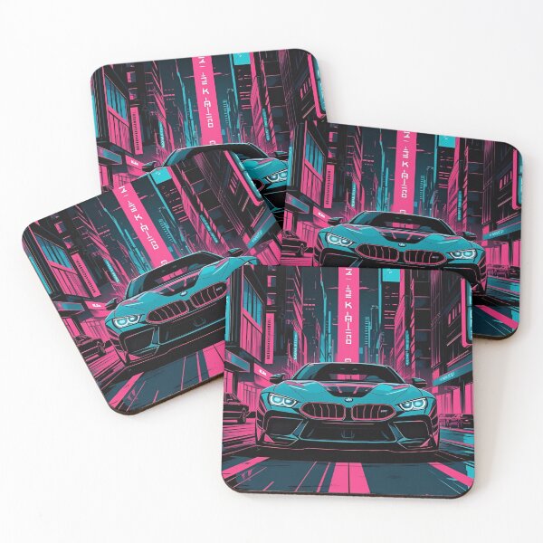 Item preview, B.W M6 Power of the 6 series coupe, street racing vibe, high contrast neon cyberpunk city 3 designed and sold by Neon G.