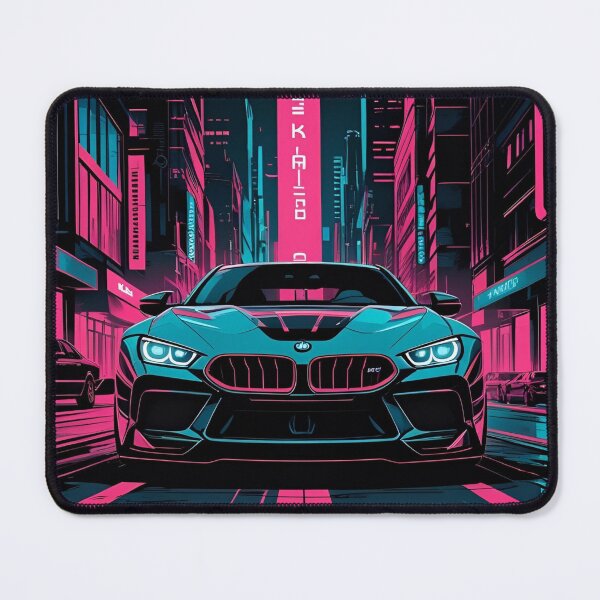 Item preview, B.W M6 Power of the 6 series coupe, street racing vibe, high contrast neon cyberpunk city 3 designed and sold by Neon G.