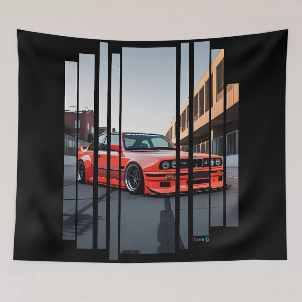Item preview, B.W Power of the 3 series coupe with wide body kit, street racing vibe, high contrast neon colors 2 designed and sold by Neon G.