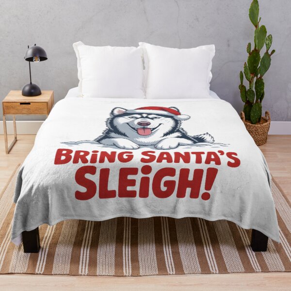 Item preview, Bring Santa’s Sleigh Husky Funny Christmas Gift designed and sold by Slaw-Creation.